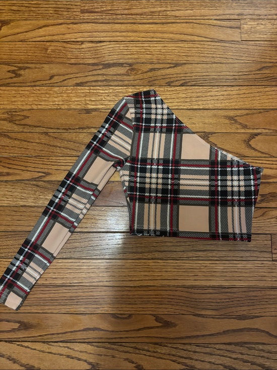 SHEIN Tops - One-Shoulder Plaid Crop Top